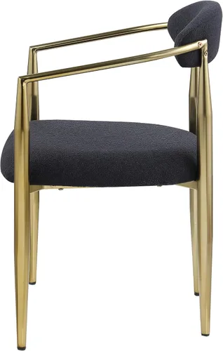 Vista 5 de Dining Chairs Set of 2, Modern Kitchen Dining Room Chairs with Round Backrest and Black Metal Legs, Table & Chair Sets for Home Decor,2pcs