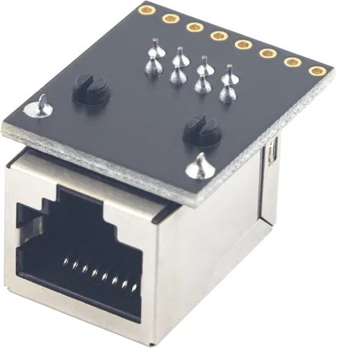 Vista 4 de whiteeeen 4 unids RJ45 Breakout Board 8P8C Jack Conector Ethernet con 8Pin 2 Tipo Cabeceras Pin (Ángel recto y derecho)
