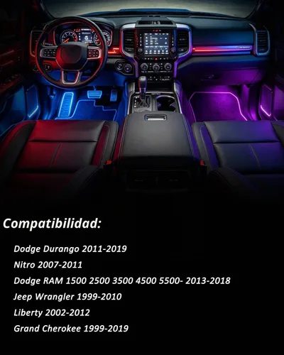 Vista 3 de Bestview Luces LED RGB de cortesía para Dodge Ram, Durango