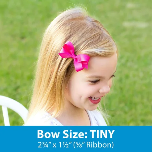 Vista 2 de Wee Ones Pajarita de grogrén para niña con borde festoneado, pequeño, rojo