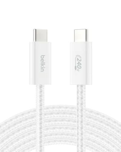 Vista 11 de Belkin Cable USB C a USB C, 3.3 pies, 240 W - Cargador tipo C, cable de carga para iPhone, suave, trenzado, flexible para iPhone 17, Galaxy S25