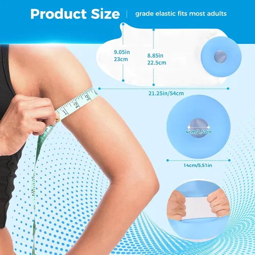 Vista 4 de Funda de yeso para adultos, brazo impermeable para ducha, protector de vendaje reutilizable para ducha y baño, sellado hermético para mano, muñeca
