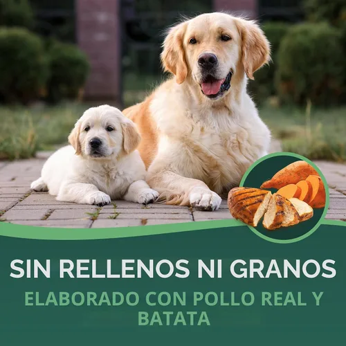 Vista 5 de Golosinas de batata con pollo envuelto para perros Healthfuls, 16oz
