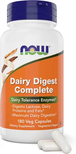 Vista 9 de NOW Suplementos, Digest Lácteos Completos, Digestos, Lactosa, Proteínas y Grasas Lácteas*, Enzimas de Tolerancia Láctea*, 90 Cápsulas Vegetales
