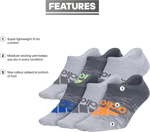 Vista 2 de adidas Calcetines Superlite para niños y niñas 6 pares