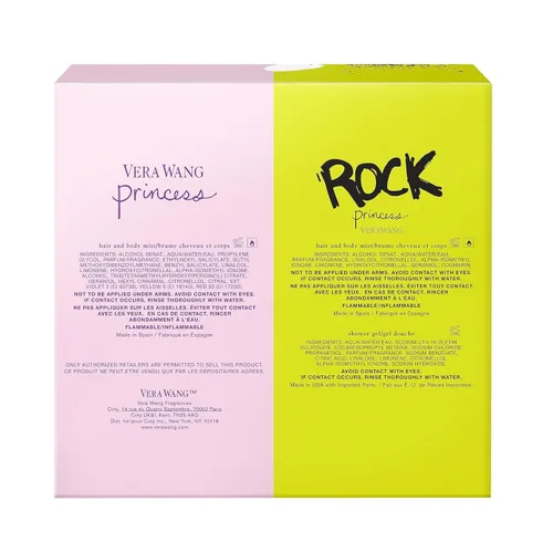 Vista 7 de Vera Wang Princess + Rock Princess, Body Mist (2) y gel de ducha, juego de regalo de 3 piezas, notas de melocotón, jazmín y vainilla, fragancia