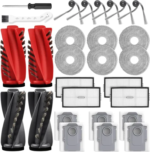 Vista 19 de Juego de 8 almohadillas de limpieza para aspiradora robot Roborock QV 35A/Saros 10R/Q Revo/Qrevo S/Qrevo Pro/Qrevo Plus/Qrevo Master/Qrevo