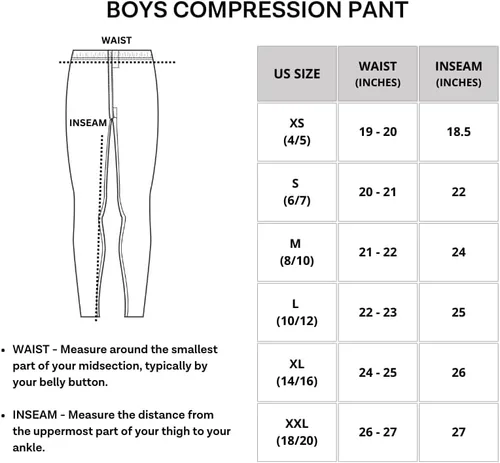 Vista 5 de Paquete de 3 pantalones de compresión para niños jóvenes, leggings de capa base, equipo frío, deportes, fútbol, baloncesto