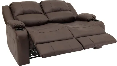 Vista 7 de RecPro Charles - Sofá reclinable doble de pared de 58 pulgadas, para autocaravana, con tela mejorada (color castaño)