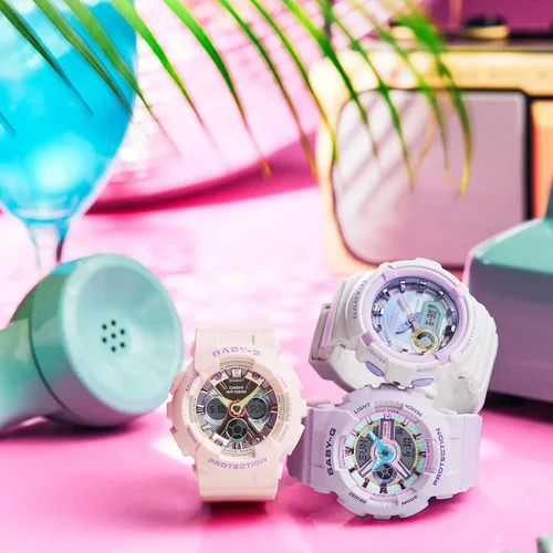 Vista 3 de Casio Baby-G BA110XPM-6A - Reloj analógico digital para mujer, Lavanda