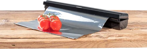 Vista 7 de WENKO Organización y almacenamiento de papel de aluminio recargable, dispensador de papel de aluminio y plástico con cortador deslizante