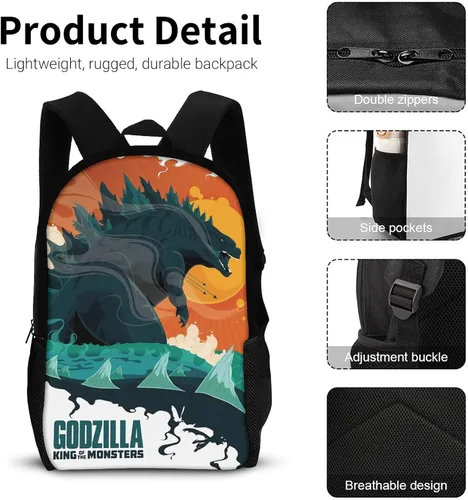 Vista 2 de Mochilas de impresión 3D bolsa de hombro de moda mochila de viaje de ocio bolsas de 17 pulgadas Blancuzco 17inch