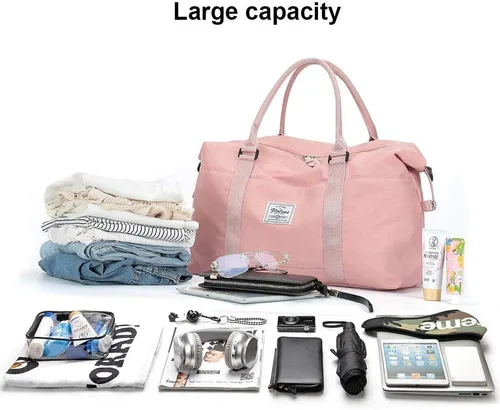 Vista 2 de PDD - Bolsa de viaje para gimnasio, bolsa de hombro para mujer