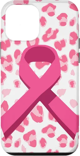 Vista 16 de Funda para iPhone 16 con cinta rosa en estampado de leopardo para concientización sobre el cáncer de mama