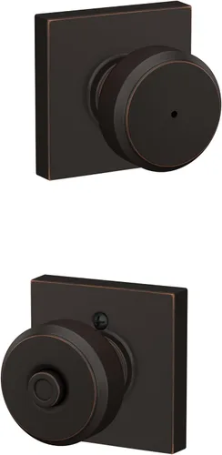 Vista 69 de SCHLAGE Pomo de bloqueo sin giro, latón antiguo (F170 ORB 609) (paquete de 2)