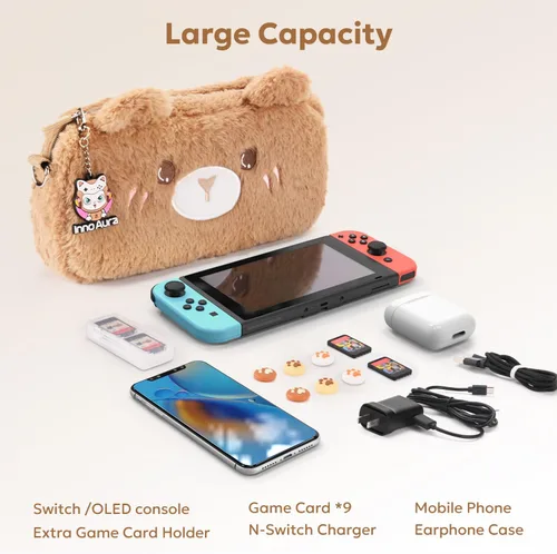 Vista 3 de Switch Case for NS Switch, innoAura 15 in 1 Switch Accessories Bundles with Switch Carrying Case, Switch Game Case, Switch Protective Case, Switch