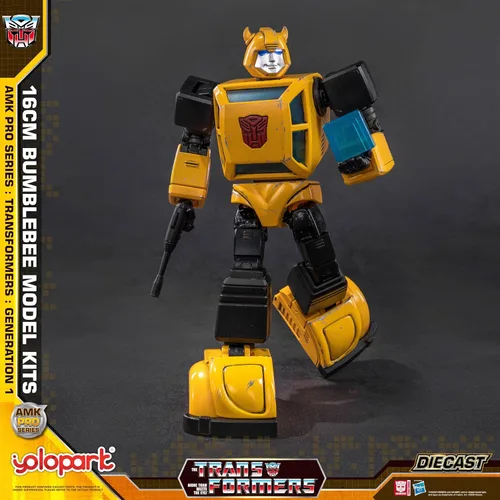 Vista 5 de YOLOPARK Transformers G1 Bumblebee - Figura de acción fundida a presión, serie AMK PRO de 6.3 pulgadas, juguetes transformadores altamente