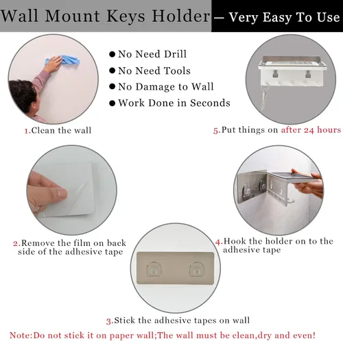 Vista 3 de JDYOOMI Organizador de almacenamiento de entrada para montaje en pared, pequeño soporte para llaves, clasificador de cartas de correo, estante