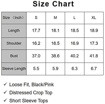 Vista 6 de SweatyRocks - Camiseta corta de mangas cortas de verano para mujer con estilo desgastado