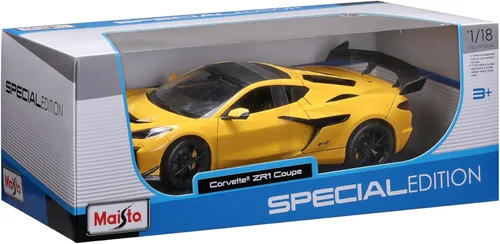 Vista 8 de Maisto 1:18 Edición Especial 2025 Chevrolet Corvette ZR1, Amarillo Metálico
