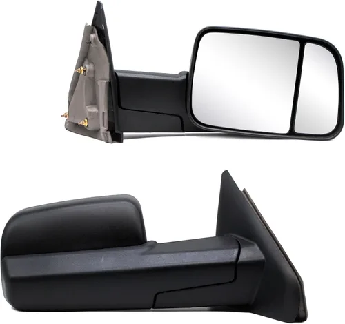 Vista 7 de Espejos de remolque compatibles con Dodge Ram 1500 2002-2008, Dodge Ram 2500 2003-2009, 3500, camioneta pickup, espejos de remolque ajustables