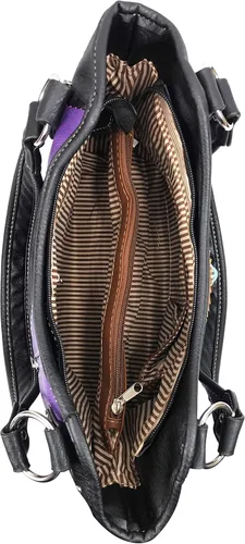 Vista 4 de Zelris Western Mustang - Bolso de mano con bordado de caballo turquesa