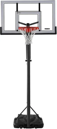 Vista 2 de Nuevo aro de baloncesto portátil ajustable de por vida 71522 tablero de acrílico de 54 pulgadas