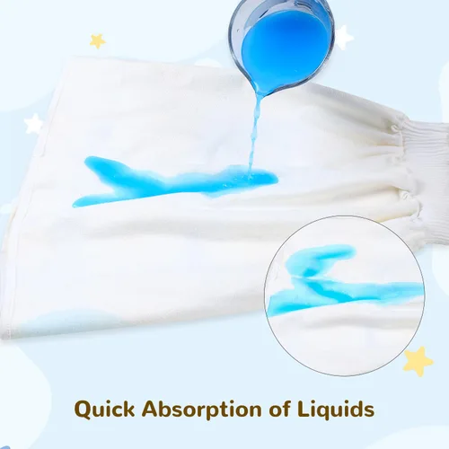 Vista 3 de 2 paquetes de falda de pañal impermeable para entrenamiento para ir al baño, pañal de tela cómodo para niños y niñas por la noche, Ciervo