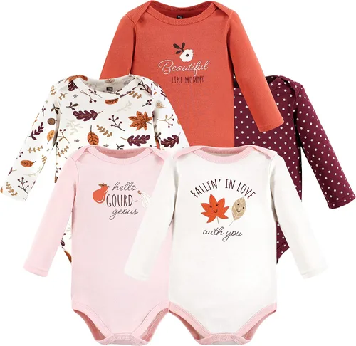 Vista 34 de Hudson Baby baby-boys Cotton Long-sleeve Bodysuits 5-pack