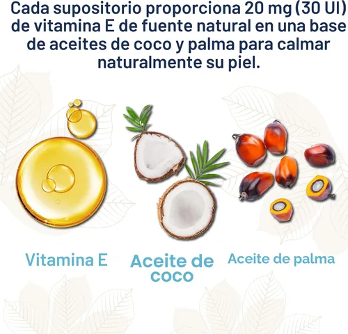 Vista 4 de Carlson - Supositorios Key-E, 30 UI de vitamina E, lubrica áreas secas, tratamiento para mujeres y hombres, vaginal y rectal, 24