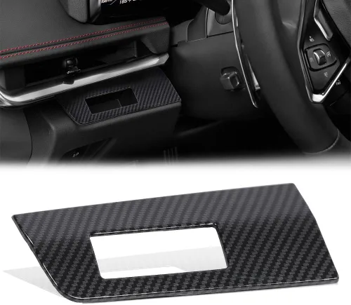 Vista 2 de CROSSDESIGN Cubierta de panel de visualización de fibra de carbono compatible con Chevrolet Corvette C8 2020-2022