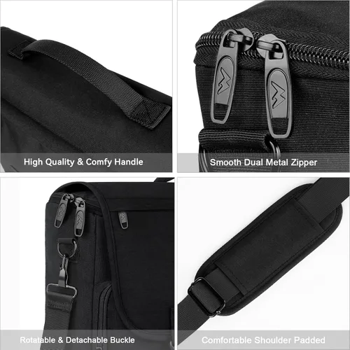 Vista 4 de MATEIN Bolsa tipo mensajero para hombres, mochila escolar para adolescentes, ligera de 17.3 pulgadas, maletín para laptop grande, bolsa cruzada