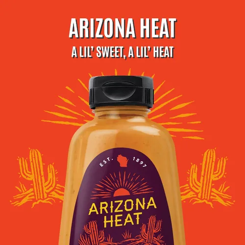 Vista 3 de Koops' Mostaza Arizona Heat - Mostaza dulce y picante, sin gluten, kosher, fabricada en Estados Unidos, a partir de semillas de mostaza de calidad