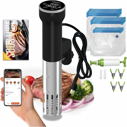 Vista 10 de Cocina Sous Vide, enfriador de vino, 1000 W, máquina Sous Vide para cocina, circulador de inmersión, kit de Sous Vide con bolsas de vacío, bomba