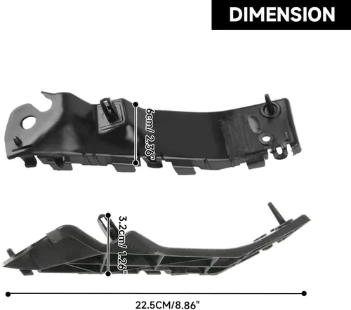 Vista 7 de 1 par de soporte de parachoques delantero izquierdo y derecho compatible con Ford Explorer 2011-2015 para Ford Police Interceptor Utility 2013-2015