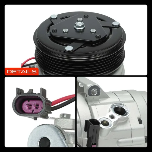 Vista 9 de A-Premium Compresor de aire acondicionado con embrague compatible con Ford Fusion 3.5L 2010-2012, Lincoln MKZ 3.5L 2007-2012, estilo SP17, 6