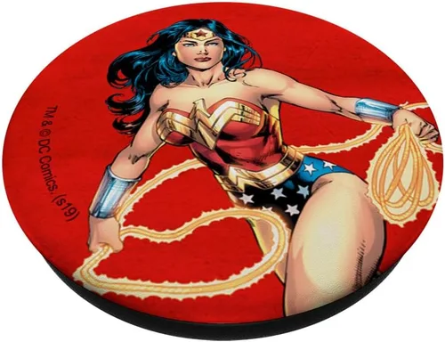 Vista 2 de Wonder Woman Character PopSockets - Agarre y soporte para teléfonos y tabletas, Negro