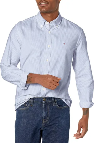 Vista 12 de Tommy Hilfiger Camisa Oxford de manga larga con botones para hombre en ajuste regular Precious rosado