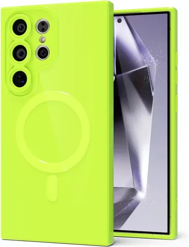 Vista 60 de Svanove Funda magnética de silicona para Samsung Galaxy S22, compatible con Magsafe, bonita funda para mujer, goma de gelatina brillante delgada