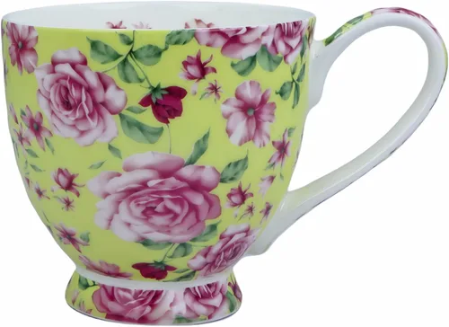 Vista 18 de Tazas de café de porcelana de hueso de 16oz para mujeres Tazas Flora Tazas de café y té Novedades Tazas de café para regalar a mujeres, mamá, amigas