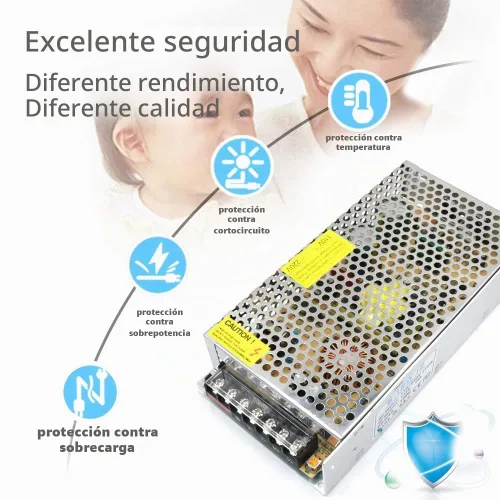 Vista 3 de Fuente de alimentación conmutada de 24V 10A, regulador de voltaje AC/DC, CA 110V/220V a DC 24V 10A 240W convertidor de adaptador de corriente