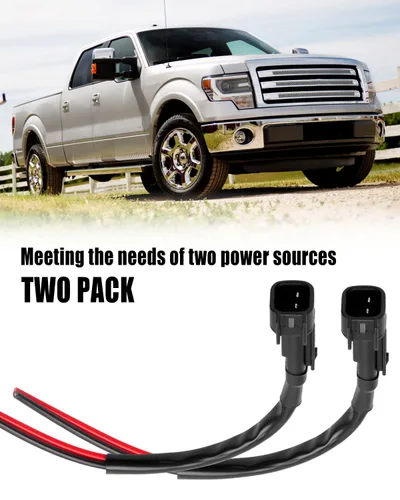 Vista 2 de Conector de alimentación de 12 V apto para Ford Maverick 2022-2023 Camión, enchufes de cama flexibles
