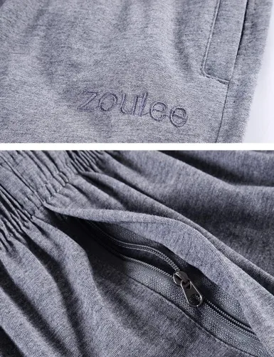 Vista 7 de Pantalones deportivos con cremallera frontal y parte inferior abierta para hombre