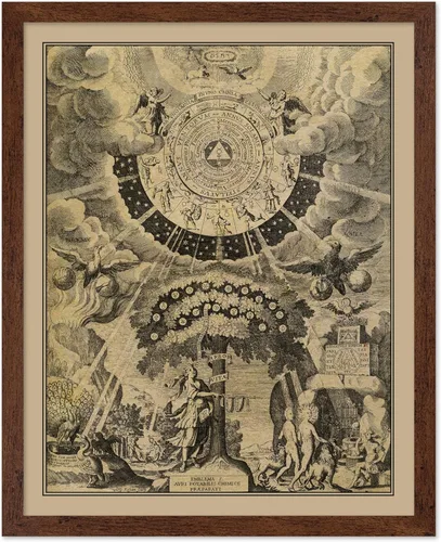 Vista 20 de Monem Art - Póster vintage del árbol alquímico de la vida, impresión retro, arte celestial, arte de mitología, regalo para hombres y mujeres