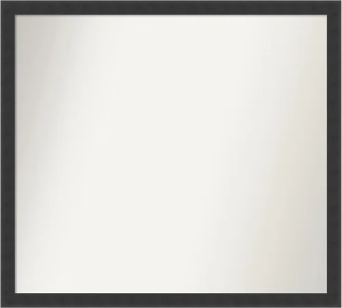 Vista 441 de Amanti Art Espejo de baño negro para sobre fregadero, 22 x 22 pulgadas, espejo de tocador cuadrado estrecho negro Avon, marco de madera casual