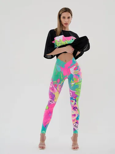 Vista 5 de Bona Fide Leggings clásicos de alta calidad para mujer con diseño único y levantamiento de glúteos, cómodos leggings de entrenamiento