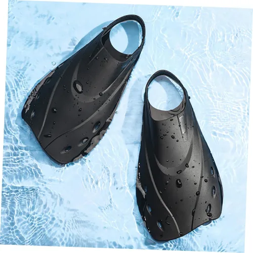 Vista 4 de Alipis Adjustable Short Swimming Fins for Adults Unisex Lightweight TPR Dive Flippers with Open Toe Design Comfortable Swim Training Snorkeling