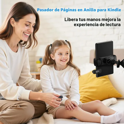 Vista 2 de Anillo girador de páginas para Kindle, control remoto para iPhone, iPad, tabletas Android, lectores electrónicos, girador de páginas para Kindle