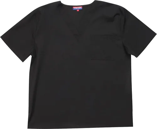 Vista 2 de Conjuntos de uniforme médico para hombre, uniforme médico de cuatro bolsillos (cuello en V con pantalón cargo)