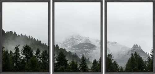Vista 74 de SIGNWIN Lienzo enmarcado para pared, juego de arte abstracto de serenidad costera, ilustraciones abstractas junto al mar, arte moderno, decorativo